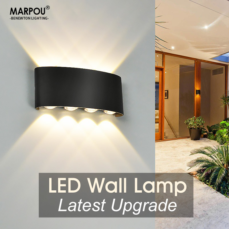 IP65 Waterproof LED Wall Light RGB Auto Change AC 2W 4W 6W 8W 10W 110V 220V Home Decorative Lamp Outdoor Garden Bedroom Corridor