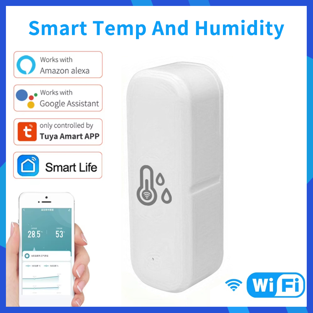 Tuya WiFi/Zigbee Temperature Humidity Sensor Smart Home Automation Thermometer Hygrometer Remote Work with Home Alexa