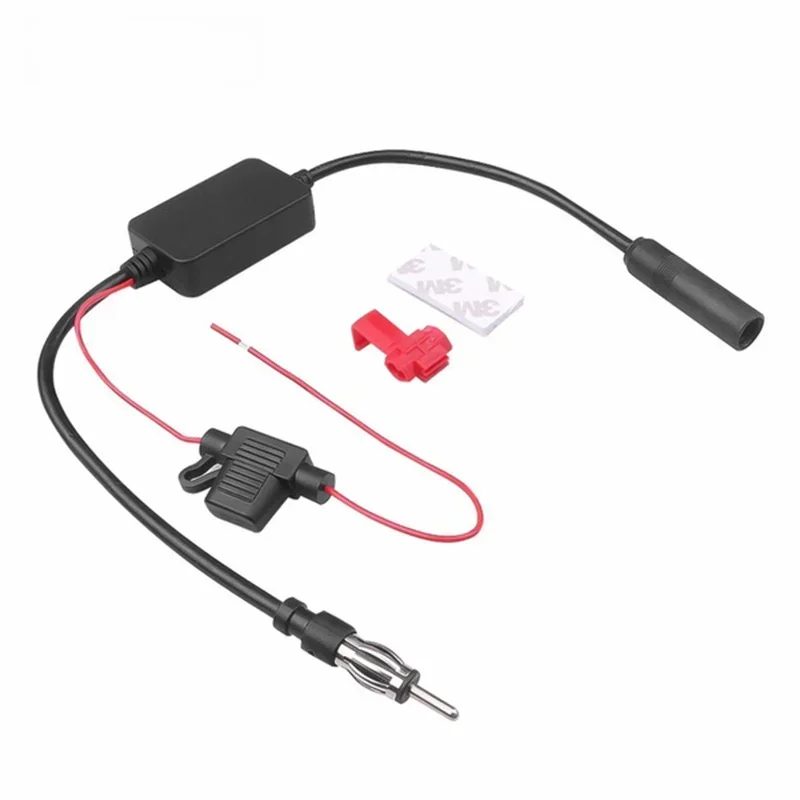 Universal Car Radio FM Antenna Signal Amplifier Booster 88-108MHz for Vehicle Marine GPS Receiver Accessory