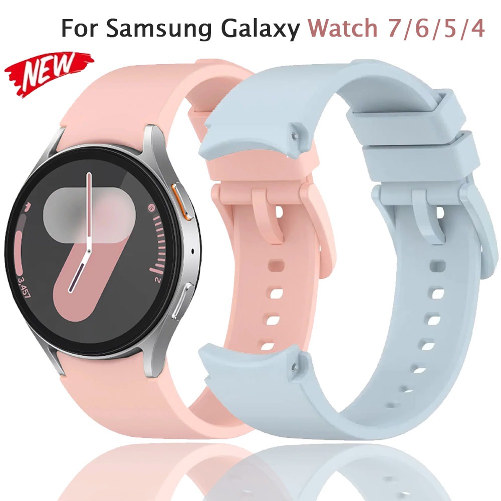 Soft Silicone Strap For Samsung Galaxy Watch 7/6/5/4 Official No Gap Sports Bracelet Watch 44mm 40mm 47mm 45/42/43mm 46mm Correa