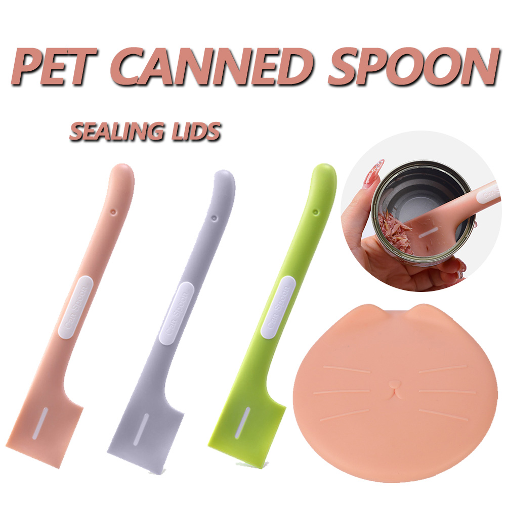 1pc/1set Piece of Cat Canned Spoon, Dog Wet Food, Pet Feeding Mixing, Long Handle Cat Spoon, Canned Opening, Pet Canned Spoon