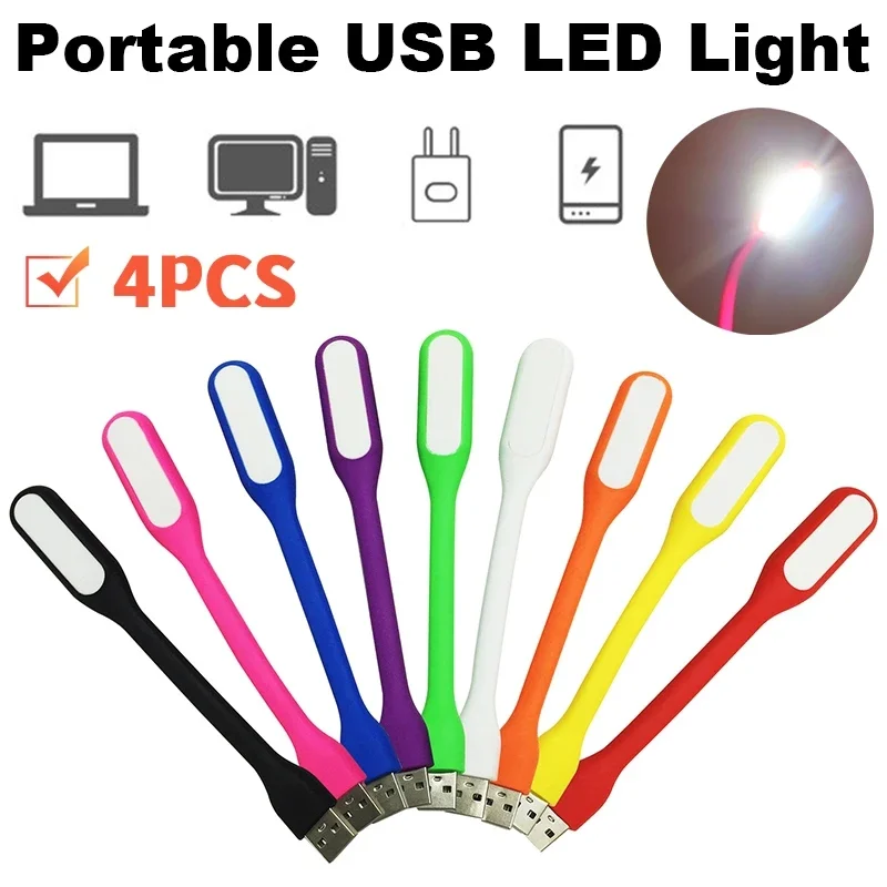 Mini 5V USB Led Night Light 3-24LEDS Book Light Portable Reading Desk Beside Lamp with Touch Switch for Power Bank PC Notebook