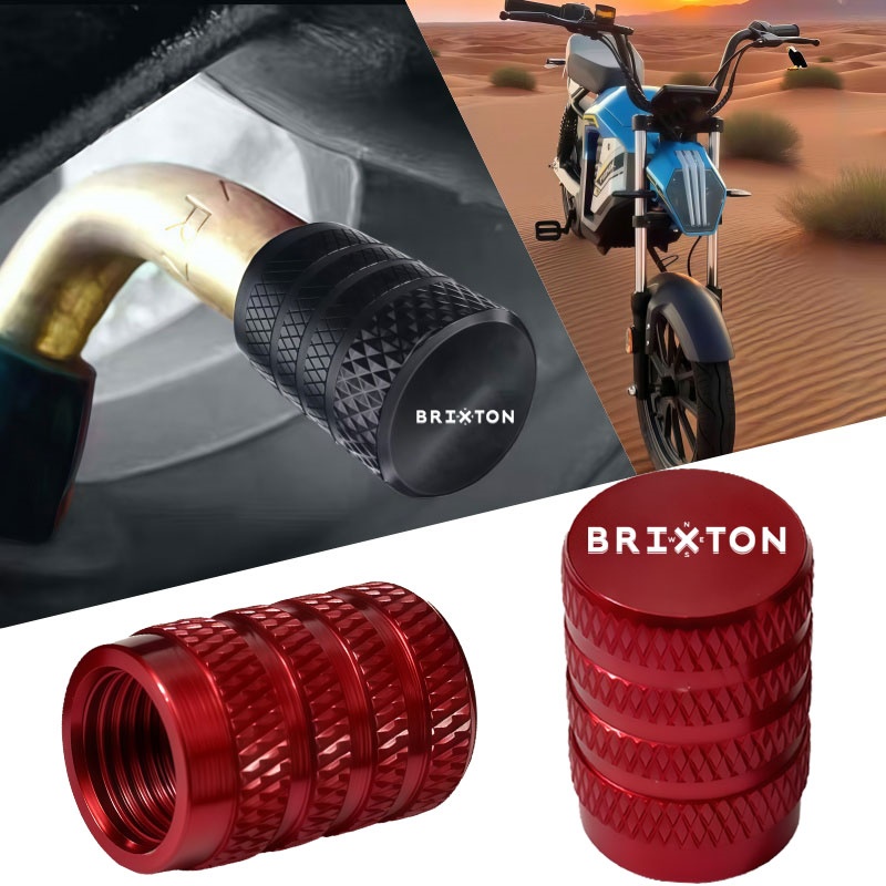 For BRIXTON Cromwell 125 250 1200 Crossfire 500 Storr 500 Sunray 125 Aluminum Tire Wheel Stem Air Valve Cap accessories