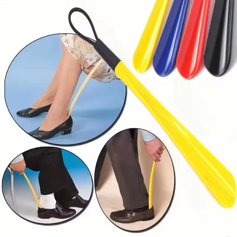 1PC Long Handle Shoe Horn with Hanging Hole Plastic Shoe Helper Easy Slip On Tool for Shoes Boots Men Women Use