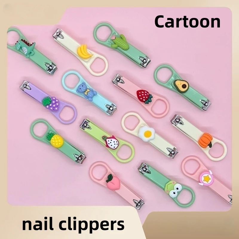 Portable Cartoon Nail Clippers for Girls Heart Design Children's Nail Scissors Easy to Use Kids Nail Clippers And Files Set