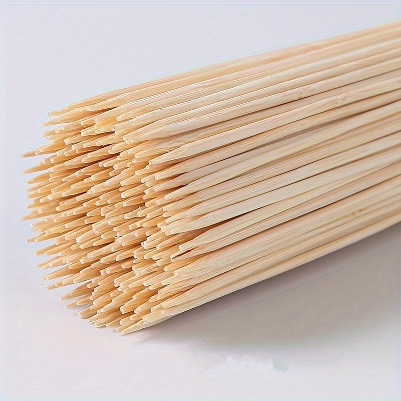 500Pcs Disposable Bbq Bamboo Skewers Natural Bamboo Sticks for Barbecue Kitchen and Party Bbq Accessories