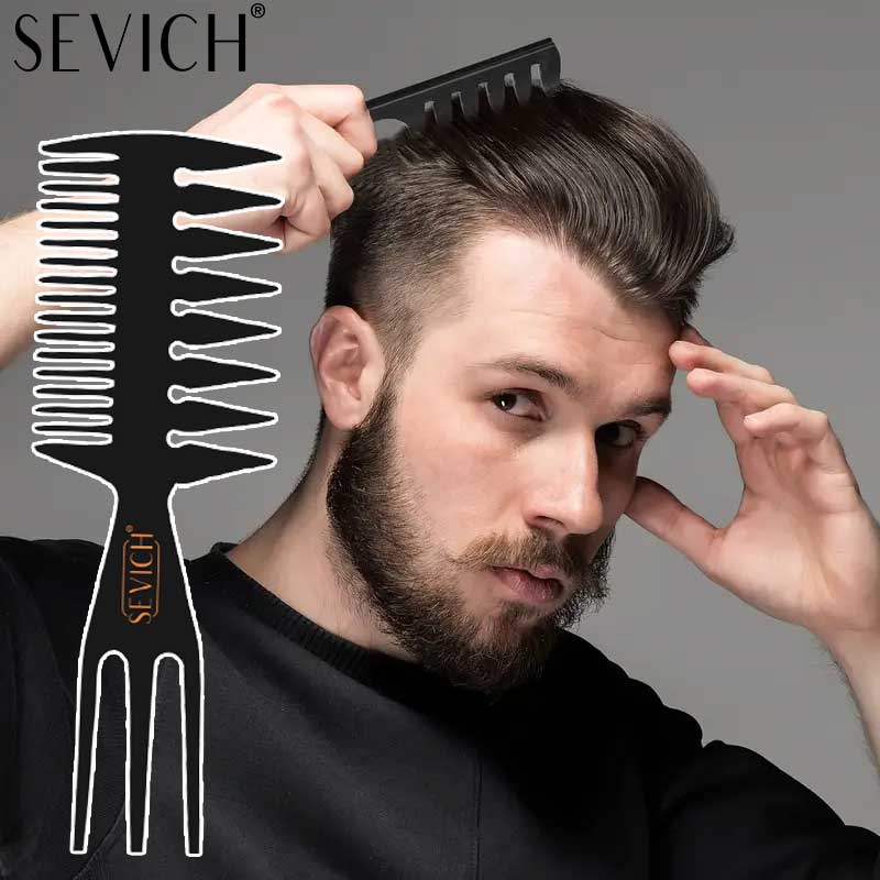 Durable Double-sided Neck Brush Comb Anti-Static Shaving Beard Salon Brush Barber Texture Styling Broken Hair Remove Comb