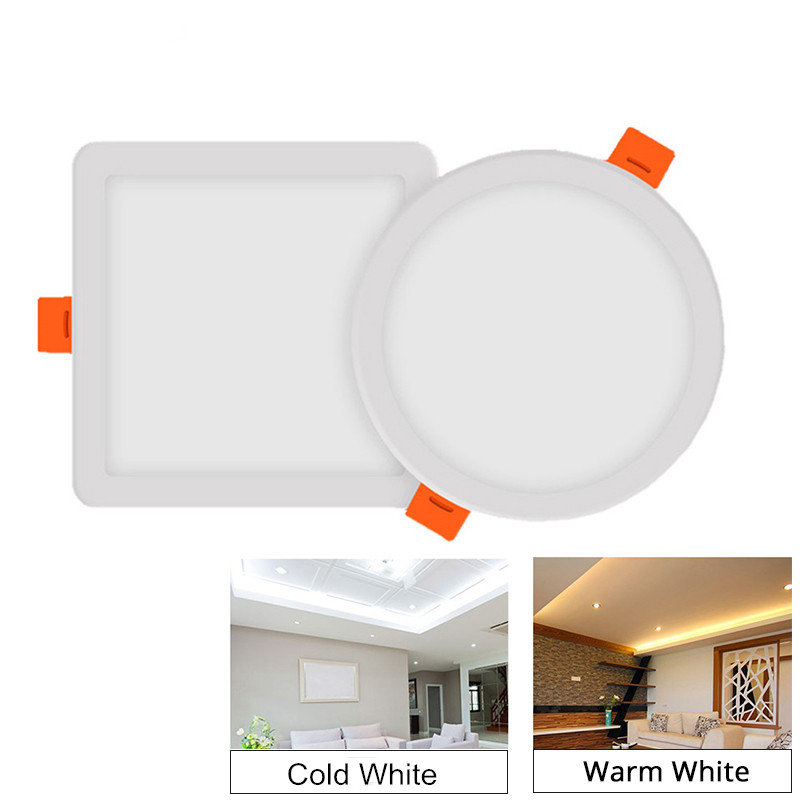LED Panel Lights Ultra thin Ceiling Downlight 50mm to 210mm Cut Hole Adjustable Panel Light AC85-265V Indoor Lighting Lamp