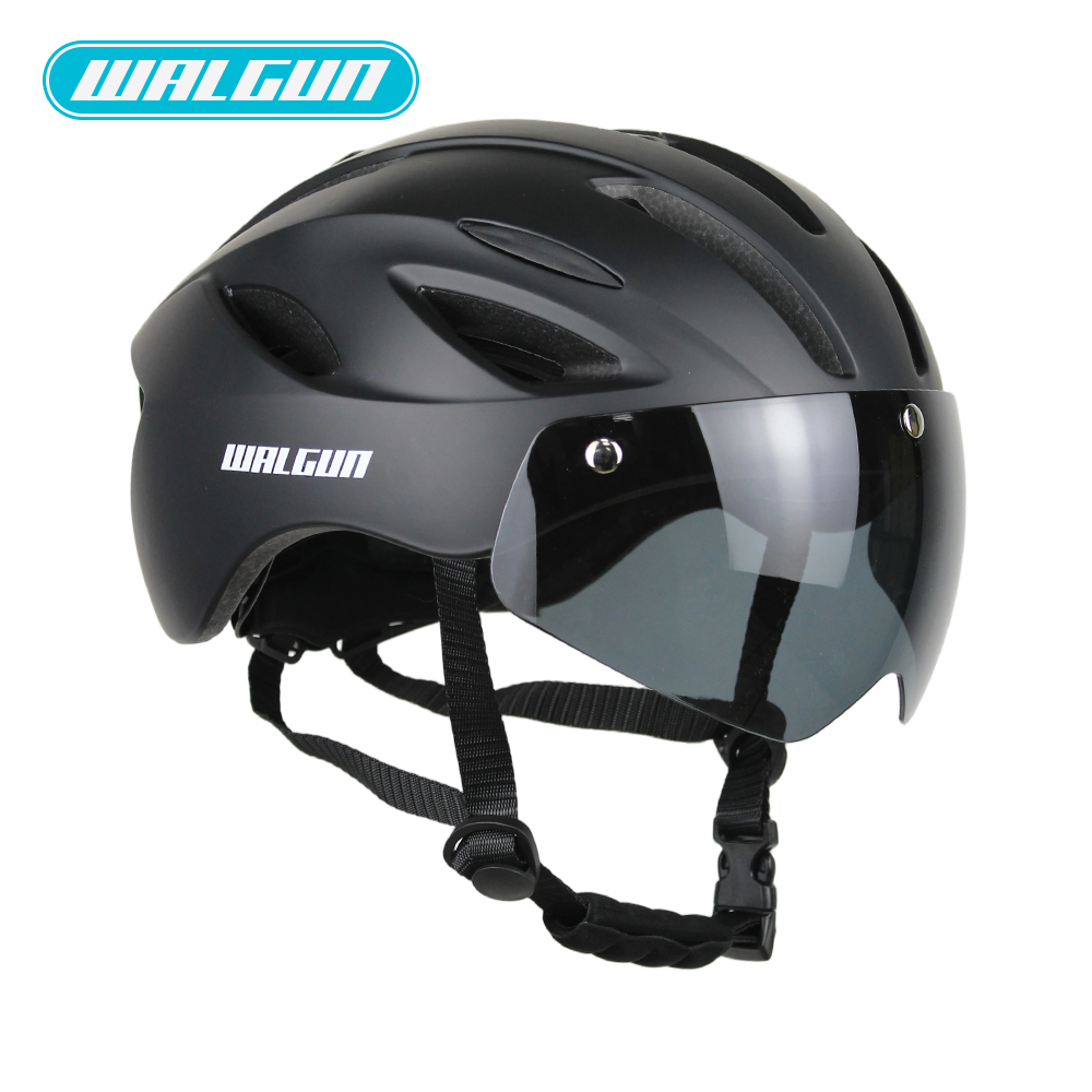 Lightweight Urban Cycling Helmet with Lens CE Certified ABS+PC for Men Women Road MTB Ebike Bicycle Safe Helmet