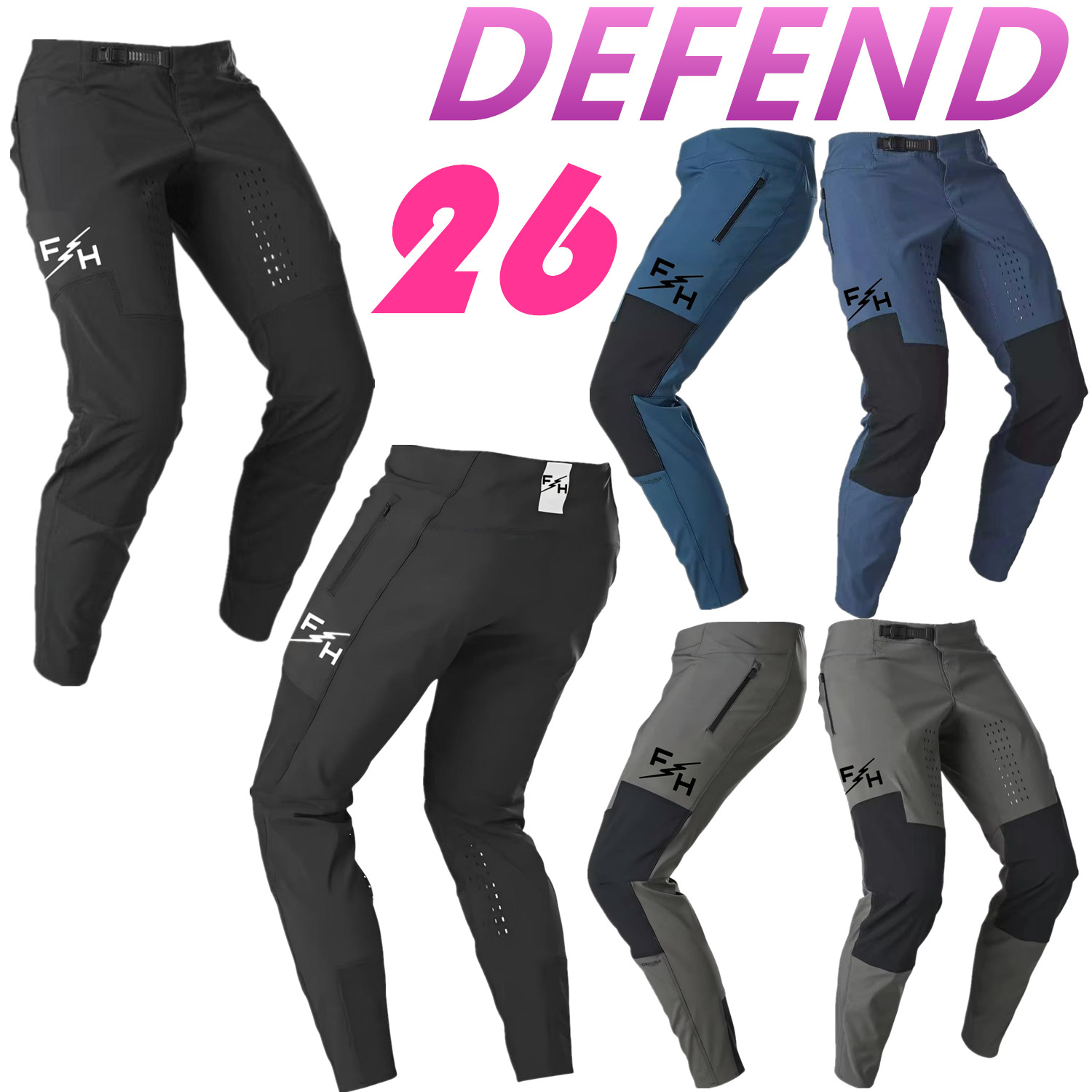 2025 FH Defend Mtb Pant Top Gold Mountain Bike Pant BMX Cycling Pant Bike Trousers