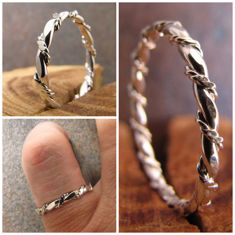 Huitan Metal Silver Color Twist Design Finger Ring for Women Daily Wear Fashionable Versatile Female Rings Statement Jewelry