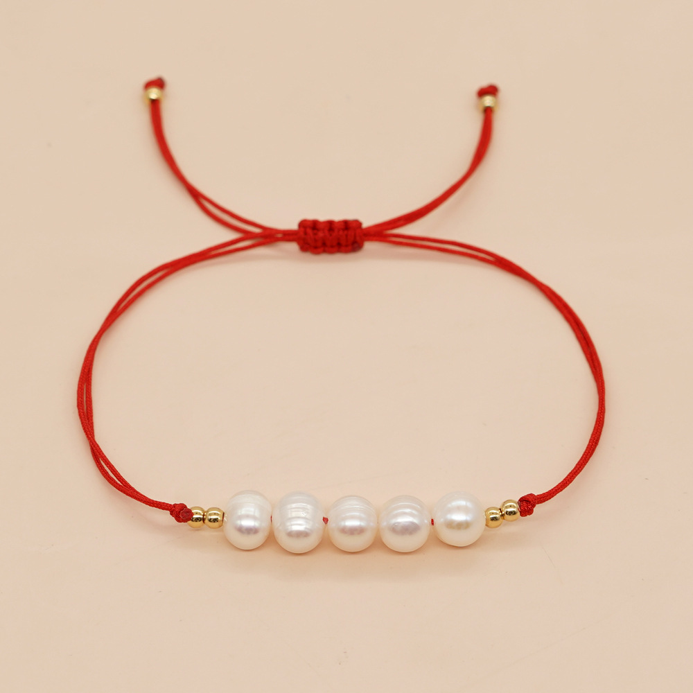 Go2boho Bohemian Freshwater Pearl Bead Bracelet Natural Pearl Stack Handmade Chain New Trendy Jewelry Women Girl