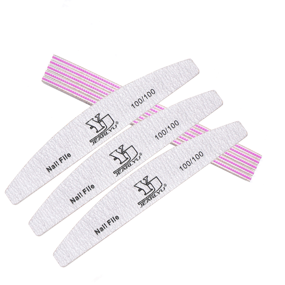 3/5/10Pack Professional 100/100 Nail Files Strong Nails Washable Sandpaper Buffer Block Grinding UV Gel Polish Manicure Tools
