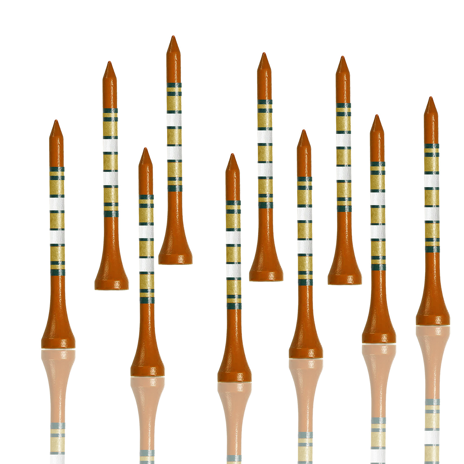 50 Pcs Bamboo Golf Tees - 3 1/4 & 2 3/4 Inch Durable Wooden Tees for Driving Range & Practice Mats