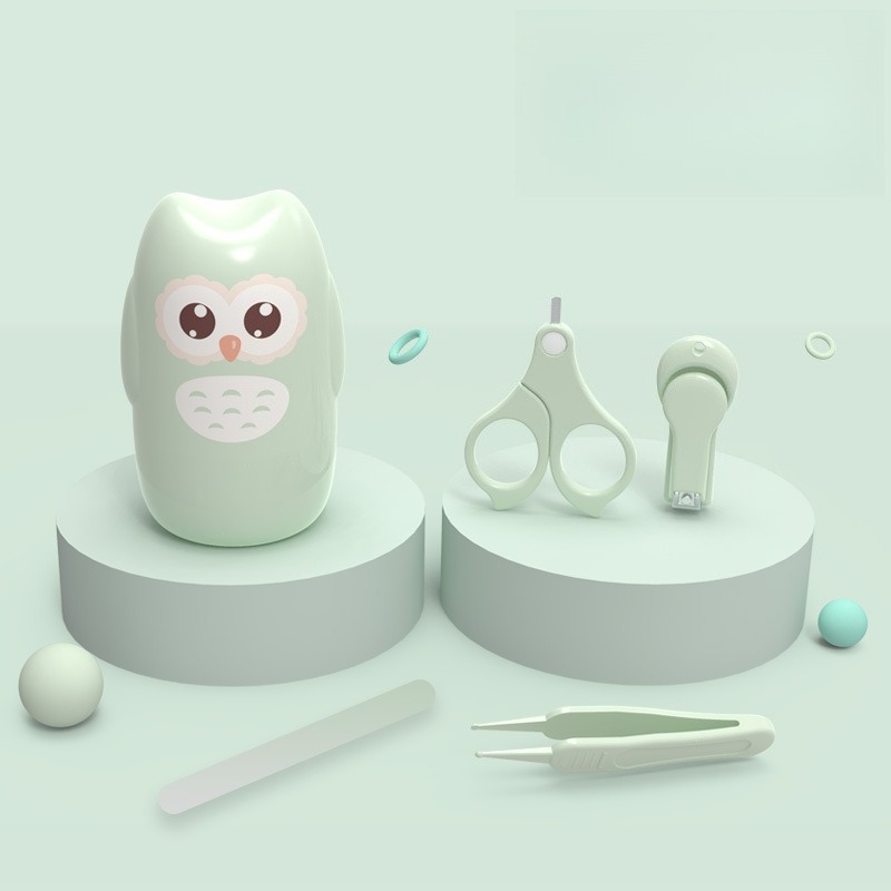 Children Manicure Kit Baby Nail Scissor Baby Nail Care Tool Set Kid Safe Portable Nail Clipper Trimmer File Tweezer with Box