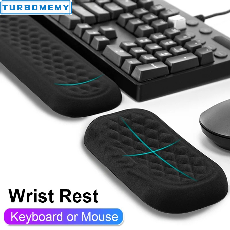 Mouse Keyboard Wrist Pad with 3D Massage Texture Wrist Protection Mat for Office Laptop Gaming Keyboard Mouse Silicone Hand Rest