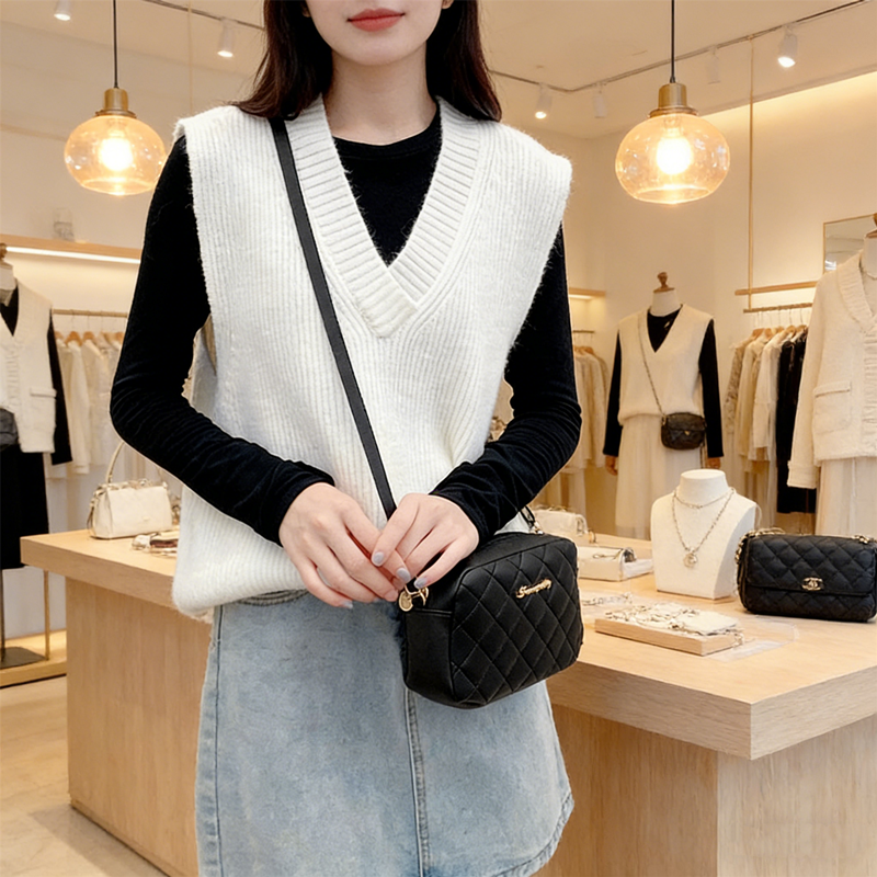 Tassel Shoulder Bag for Women Small Crossbody Messenger Bag with Embroidery Details, Perfect for Casual Outings, Work, or Travel