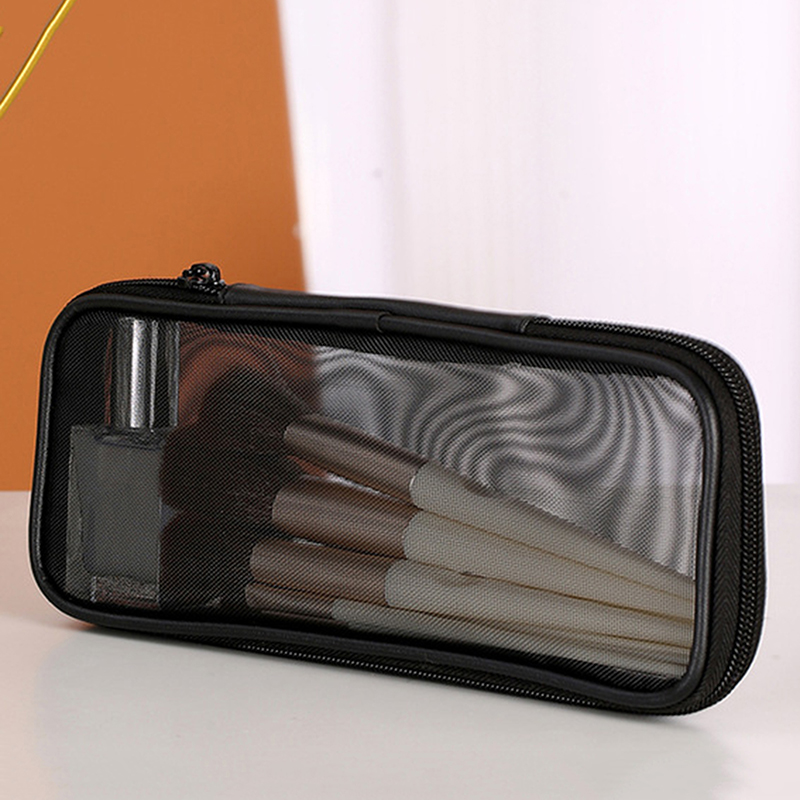 Hot Sale Portable Nylon Mesh Cosmetic Bag Transparent Small Cosmetic Cosmetic Brushes Storage Bag Travel Storage Washbag
