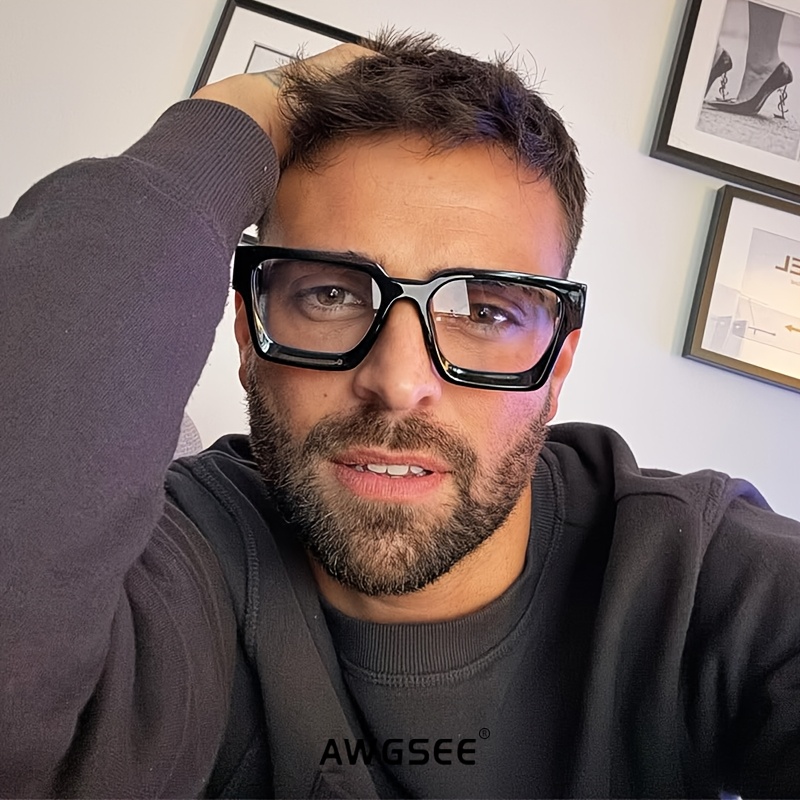 Vintage Glasses Men Women Transparent Computer Glasses Square Frame Eyewear Blocking Glasses Optical Spectacle Eyeglass