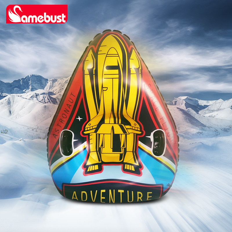 Camebust Snow Tube 47 Inch Inflatable Ski Tube, Handle Design Sledding Tube, Floated Snow Tube Outdoor Inflatable Ski Rings