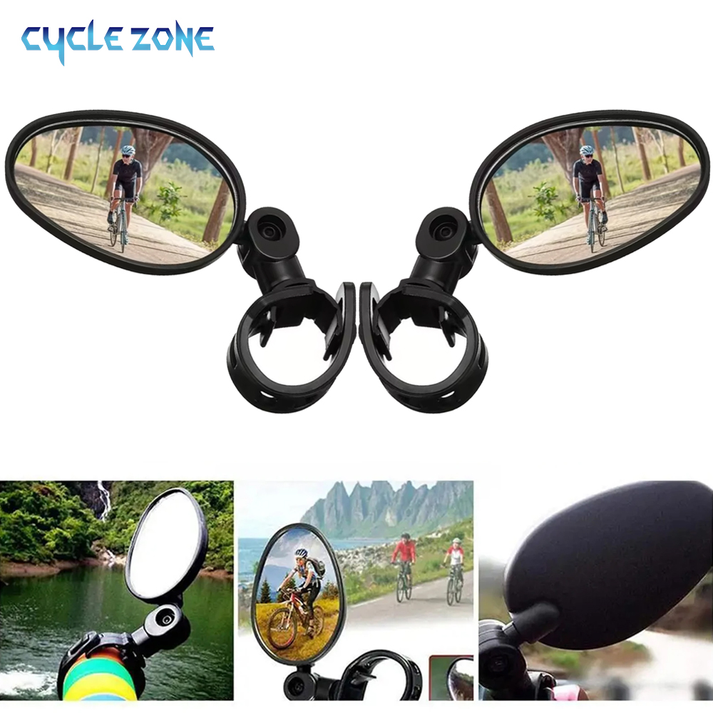 Bicycle Universal Wide Range Adjustable Rearview Mirror Bike Handlebar Rear View Mirror Bike Replacement Parts