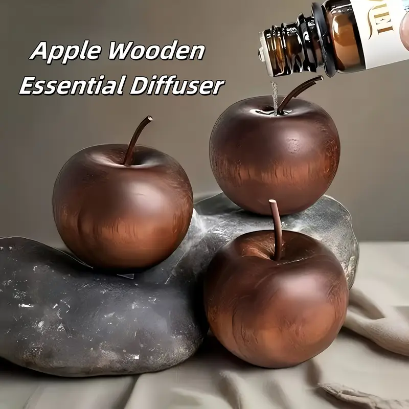 2pcs/1pc Elegant Wooden Oil Diffuser - Style, No Heat, for Car/Bedroom/Bathroom, Natural Scent, , Spa Home Decor