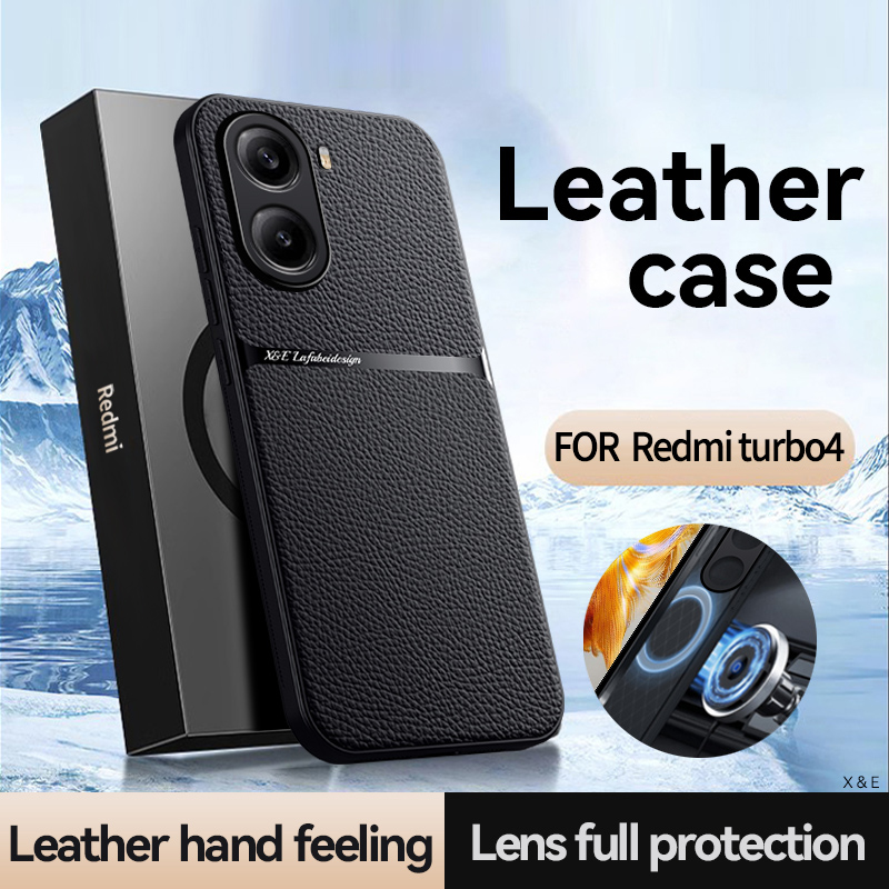 For Mi Poco X7 Pro Luxury Magnetic Leather Solid Color Phone Case For Mi Poco X6 F6 Pro M6 Shockproof Back Cover