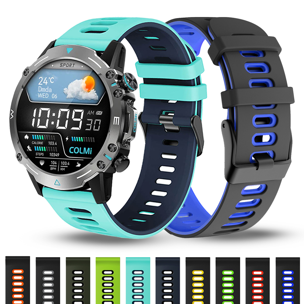 Silicone 22mm 20mm Band For COLMi M42 i28 Ultra I31 C81 V76 P76 P81 P82 P86 Strap Replace For COROS PACE4 Quick Release Bracelet