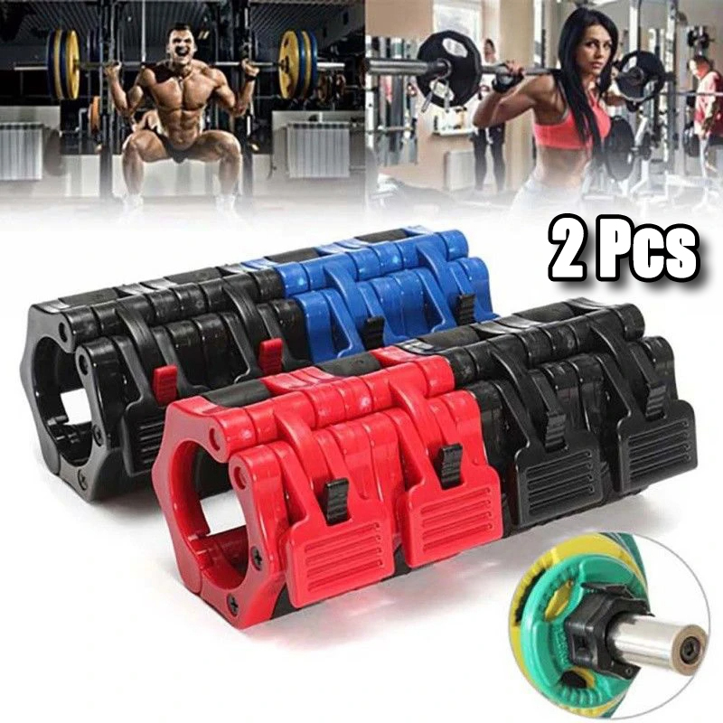 1/2Pcs 25/28/30mm Quick Release Barbell Clamps Spin lock Barbell Collars Weight Bar Clips for Weightlifting Ad Strength Training