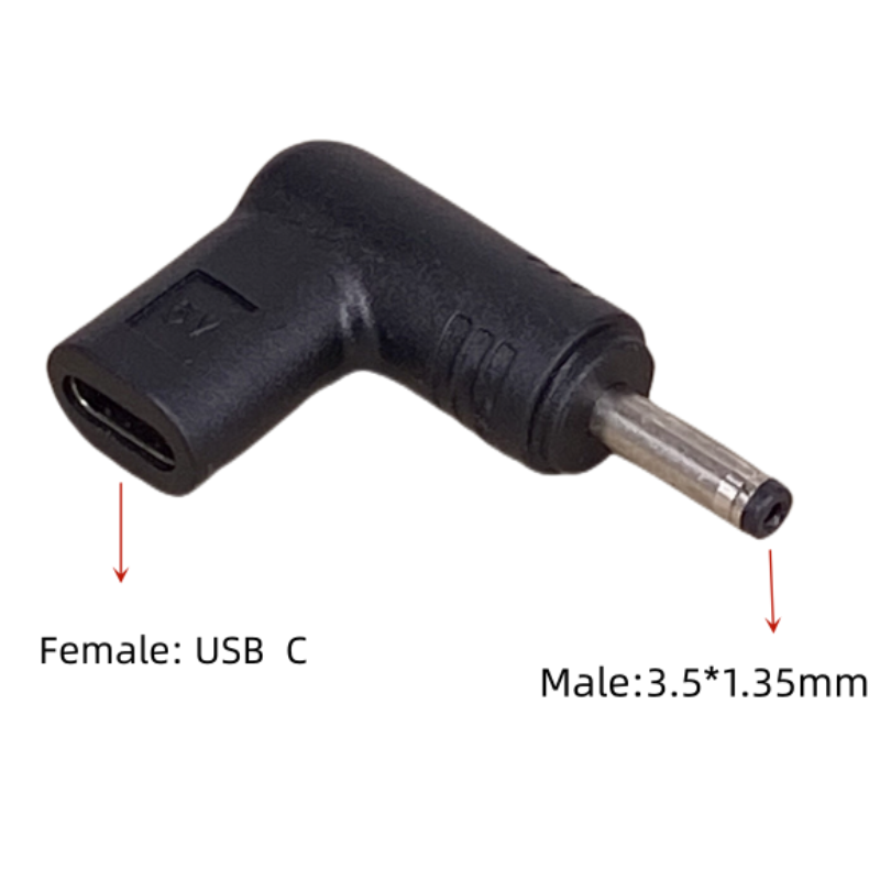 DC Power Adapter Connector for Miix 320-10ICR 310-10ICR 300-10IBY Ideapad 100S-11IBY USB Type C to 3.5*1.35mm PD 5V 4A
