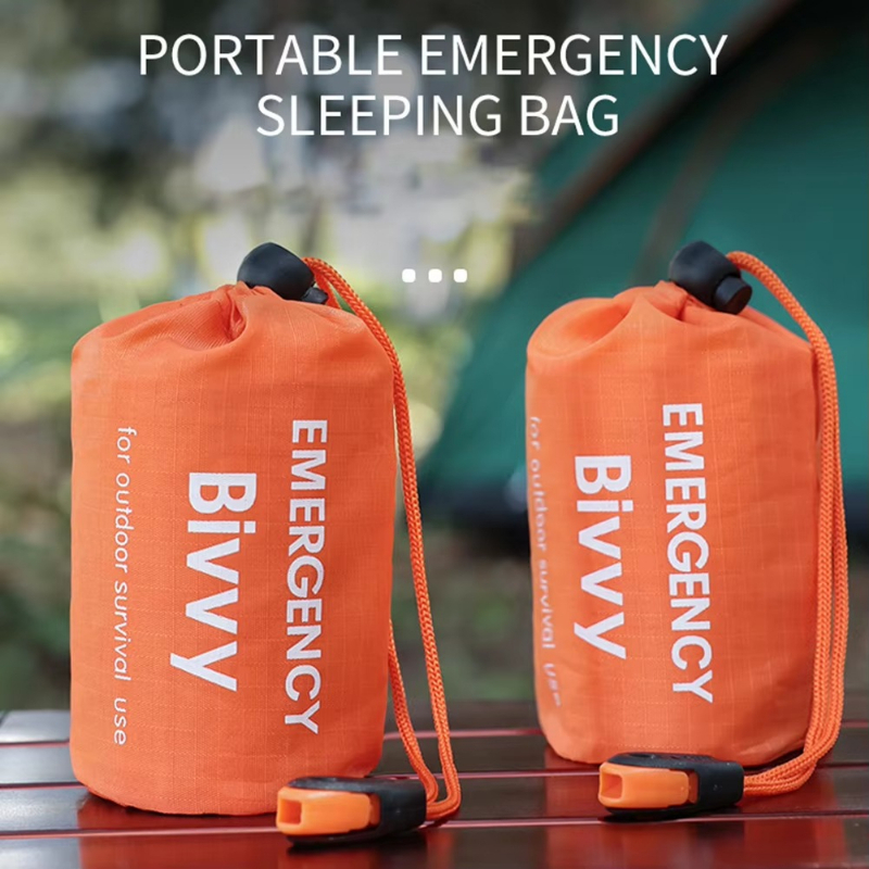 1PC Portable Waterproof Emergency Survival Sleeping Bag Outdoor Edc Camping Gear Thermal Sack First Aid Rescue Kit