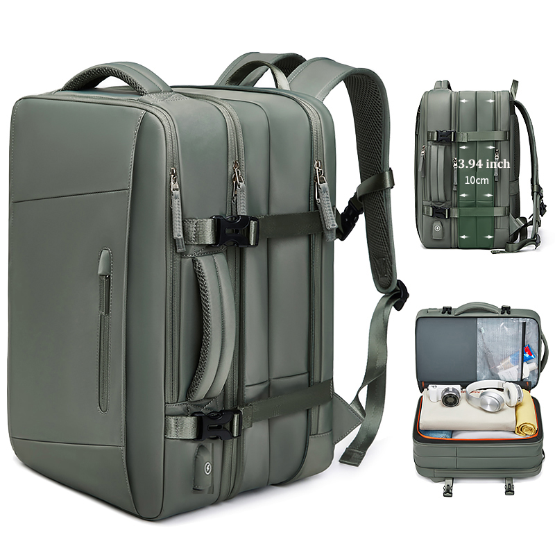 Travel Backpack For Men Expanded 39L Hiking Business Laptop Backpack For Women USB Charging 17 Inch Waterproof School Backpack