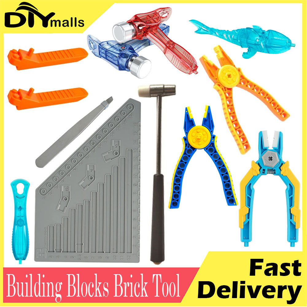 Building Blocks Brick Tool Kit Separator Tools Compatible with legoeds Technical Parts Multi-functional Hammer Pliers Tweezers