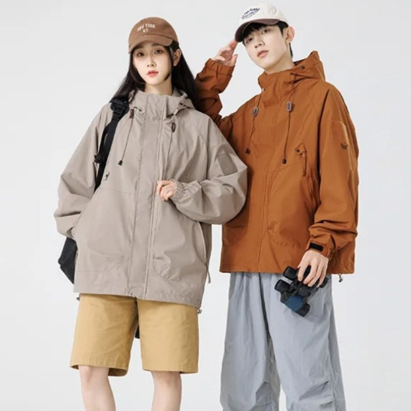 New Unisex Outdoor Waterproof Jacket Windbreaker Coat 2025 Autumn Breathable Hiking Camping Windproof Jackets Men Women Clothing jomsom jacket