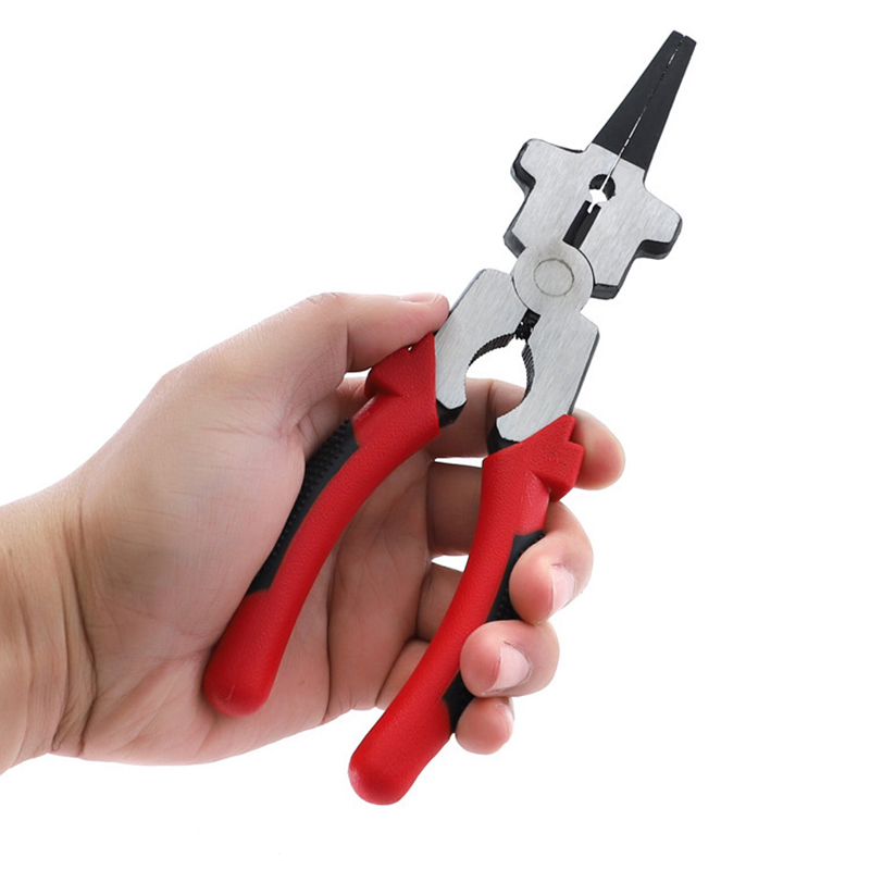 MIG Welding Auxiliary Tool Removing Wire Cutting 8 Inch Multi-function Welding Pliers Flat Mouth Pincers Refined High Hardness
