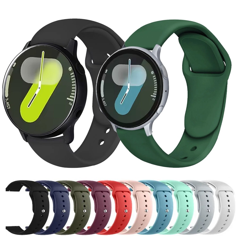 20mm 22mm Silicone Strap for Samsung Galaxy Watch 7 6 5 4 Huawei Watch 5/4/3/GT4-3-2 46mm Comfortable Band for Amazfit Balance 2