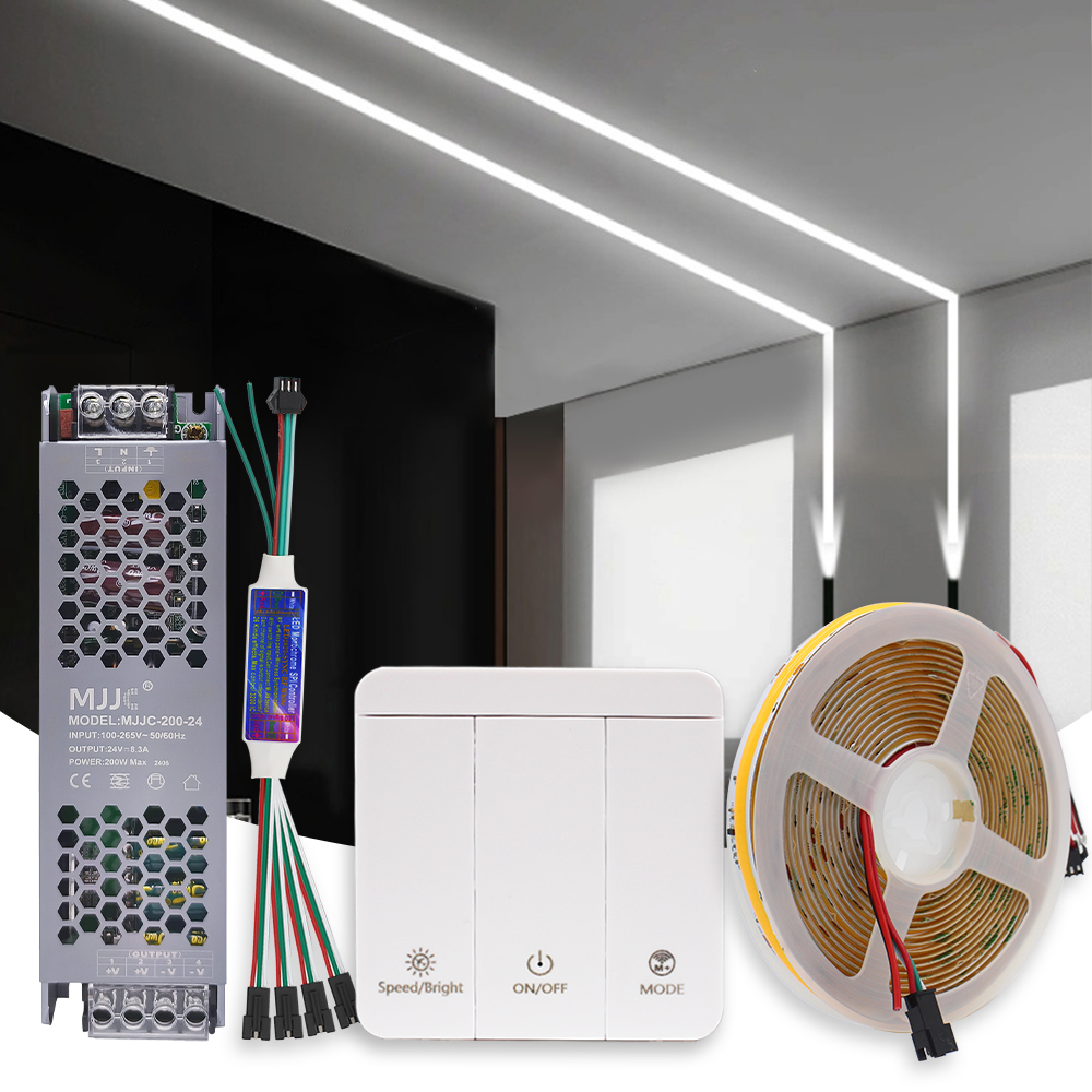 24V COB Horse Race Running Strip Lights WS2811 Flexible Ribbon Work with Home Switch Sync Control LED Tape Lamp 5M 10M 15M 20M