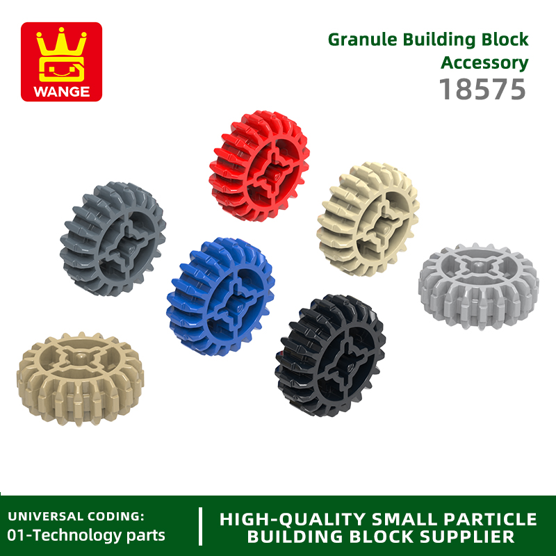 Wange75Pcs/lot 18757 Gear 20 Tooths Double Bevel Brick Collections Bulk Modular Compatible For Technical MOC DIY Building Block