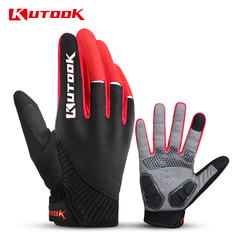 INBIKE Cycling Gloves Outdoor Hiking Mountain Climbing Full Palm Pad Touchable Breathable Non-Slip Sweat Towel Bike Accessories