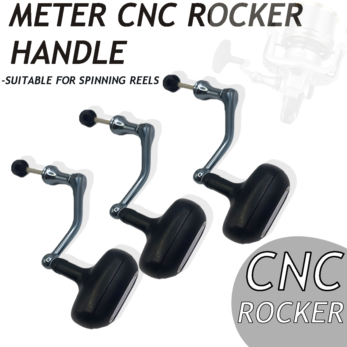 1pc CNC Metal Fishing Reel Handle, Spinning Reel Replacement Handle, Durable Accessory, 3 Sizes Available