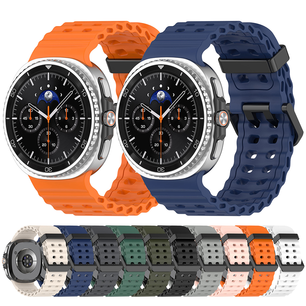 Sports Silicone Strap Samsung Galaxy Watch 8 Classic 46MM Marine Band Bracelet For Galaxy Watch 8 40mm 44mm Rubber Watchband
