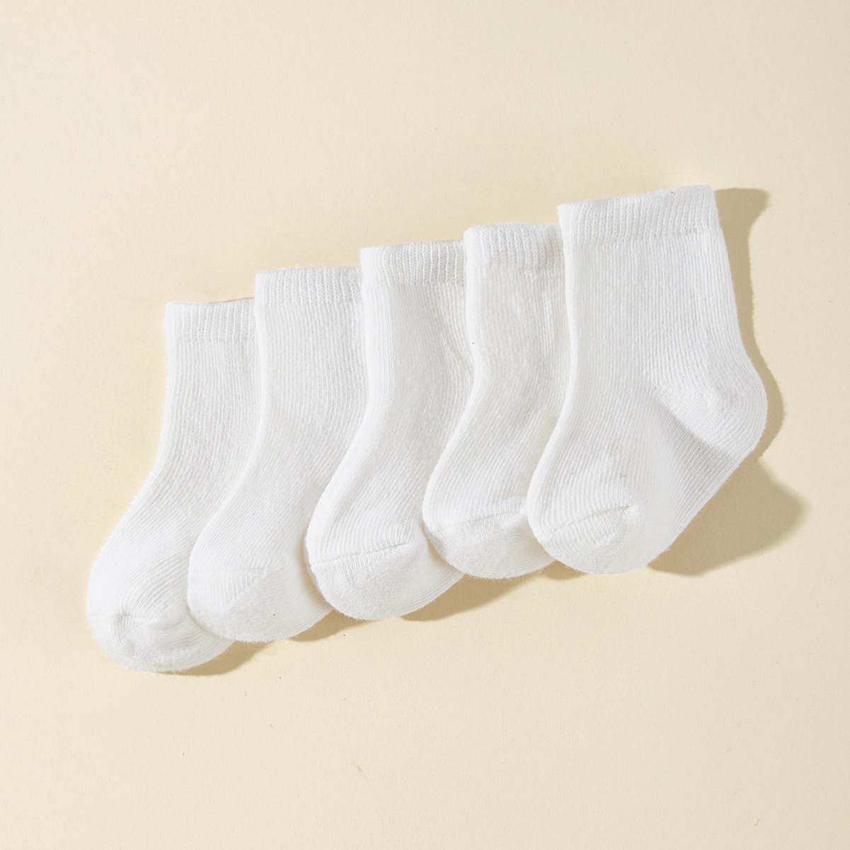 5 Pairs/Set 2025 New Born Baby Children Cotton Socks Fashion White For 0-2 Years Kids Baby Girl Boy Socks