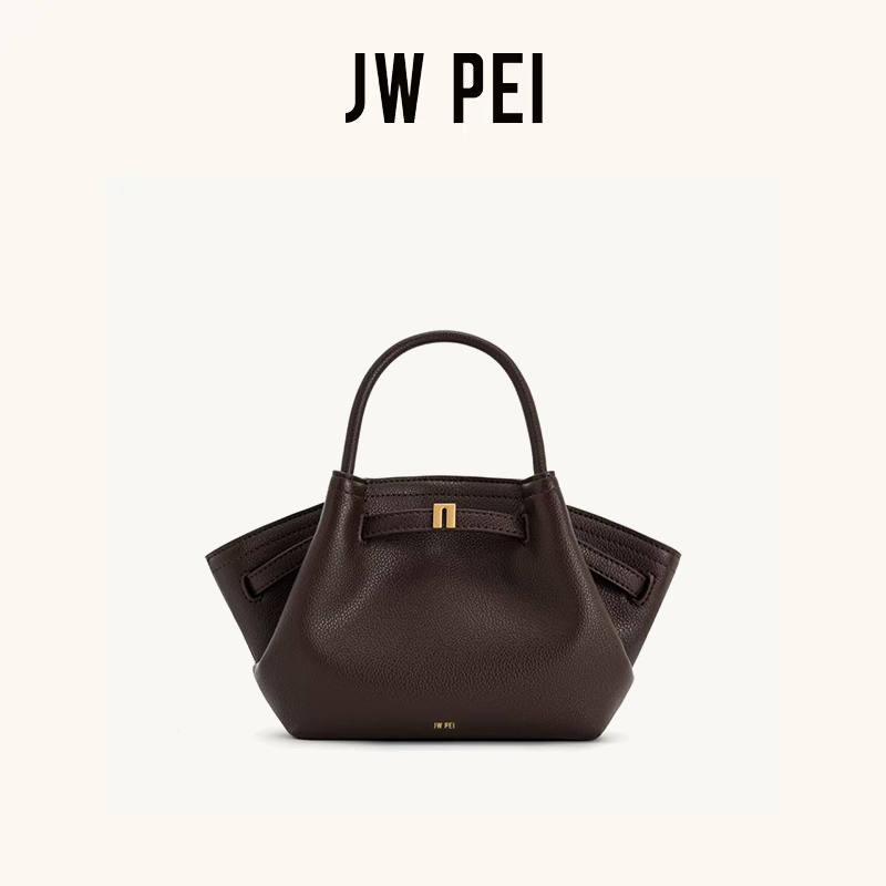 JW PEI Ladies Tote BagTexture Soft Surface Niche Design Autumn Winter Retro Commuting Versatile Ins Style Fashion Crossbody Bag