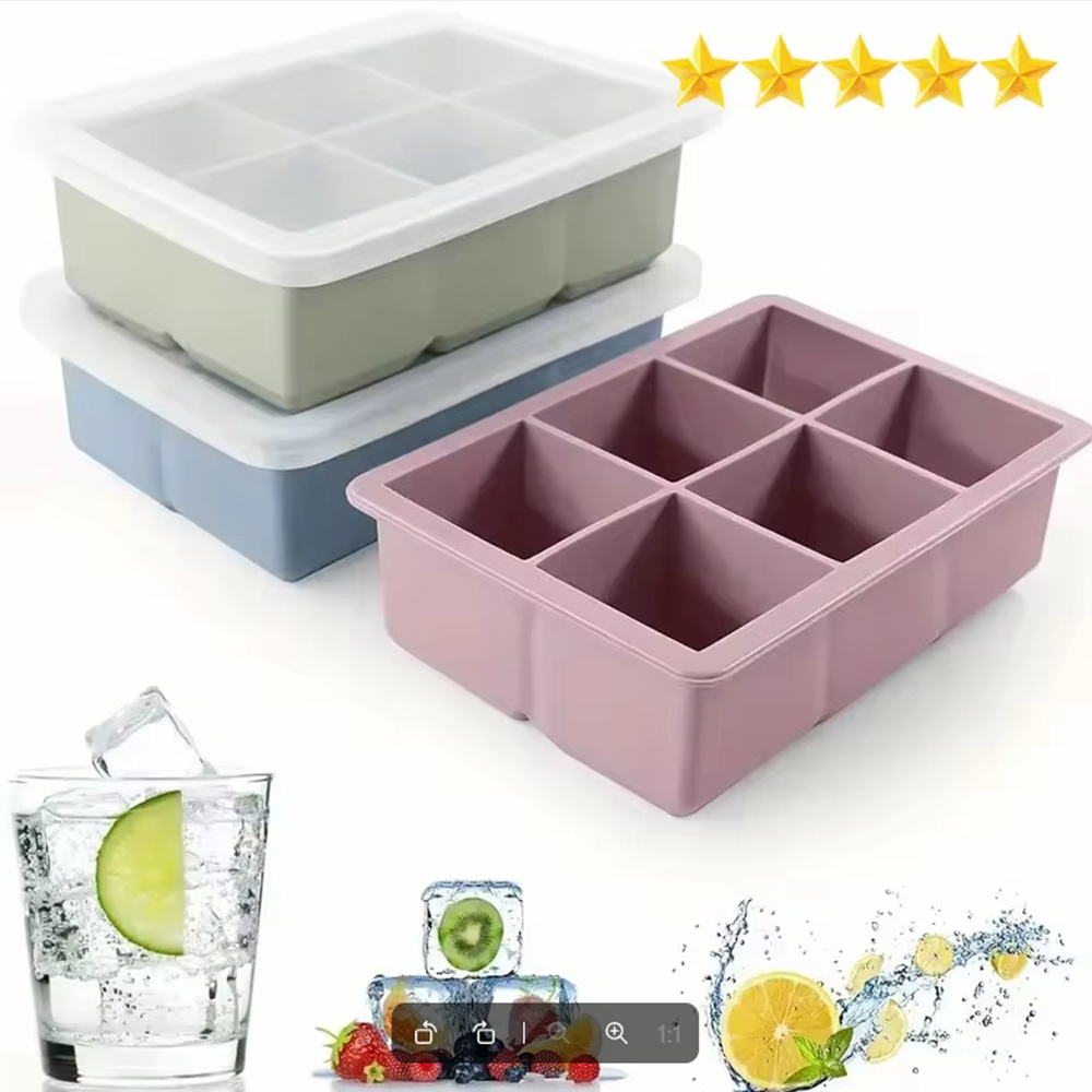 1pc Cute Teddy Bear Ice Cube Tray Flexible Food Grade Silicone Ice Cube Mold Ice Trays For Freezer