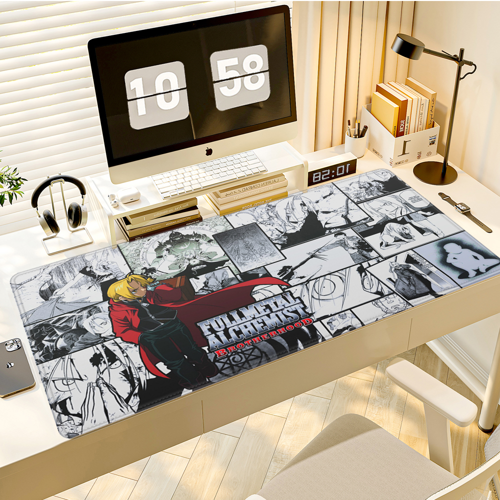 Fullmetal Alchemist Mouse Pad Gaming XL Custom HD Home Mousepad XXL keyboard pad Anti Slip Office Carpet Soft Computer Table Mat