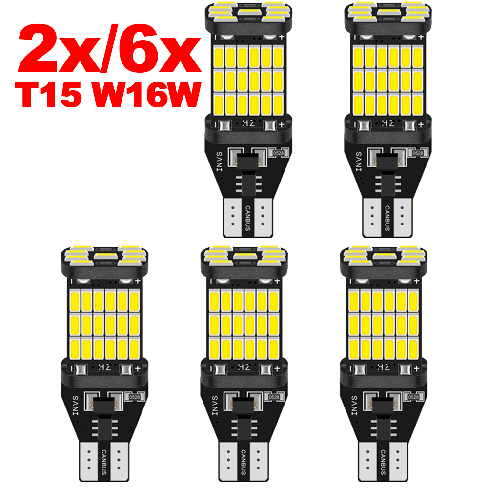 2PCS T15 W16W 921 912 T16 902 LED Bulbs High Power Super Bright Replace For Car Reversing Light White Canbus