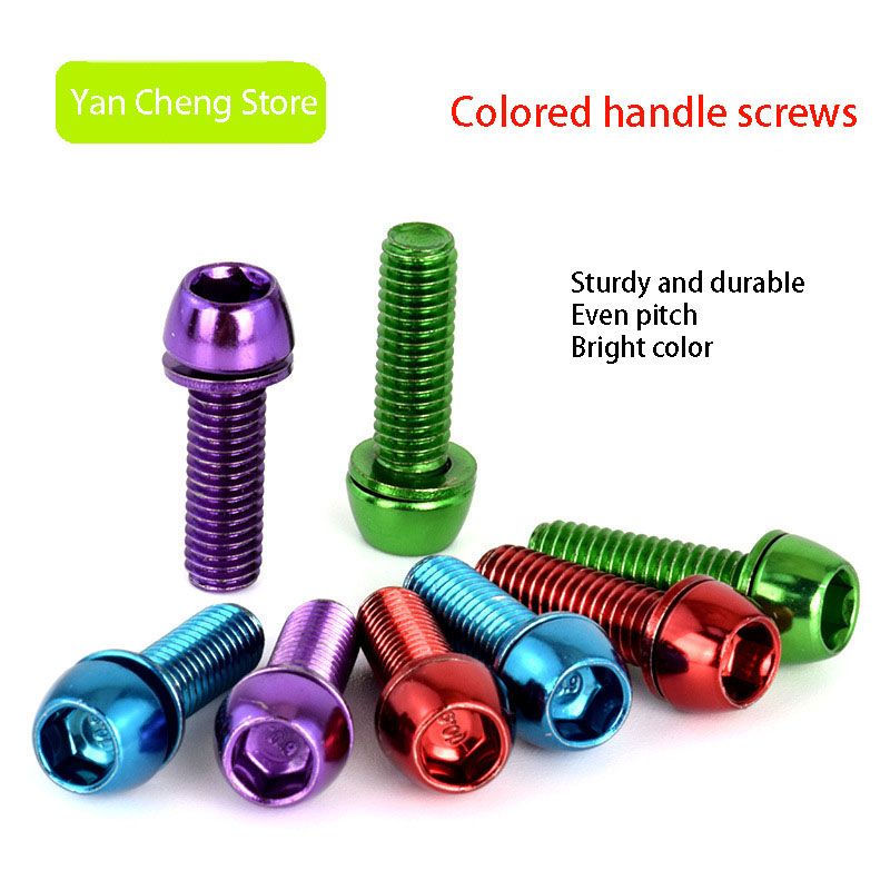 Bicycle Handlebar Pole Screw m5*20/6*20mm Mountain Bike Pole Pipe Screw Accessories Bicycle Upgrade Riding Accessories