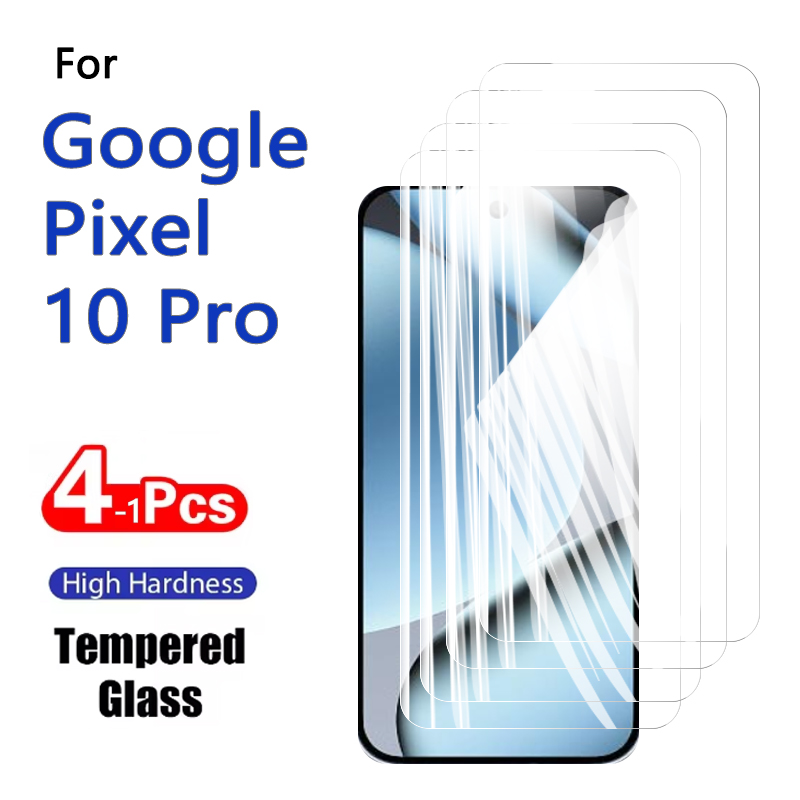 1-4PCS Screen Protectors For Google Pixel 10 Pro Tempered Glass Crystal 9H High Aluminum Anti Scratch Case Friendly Fingerprint