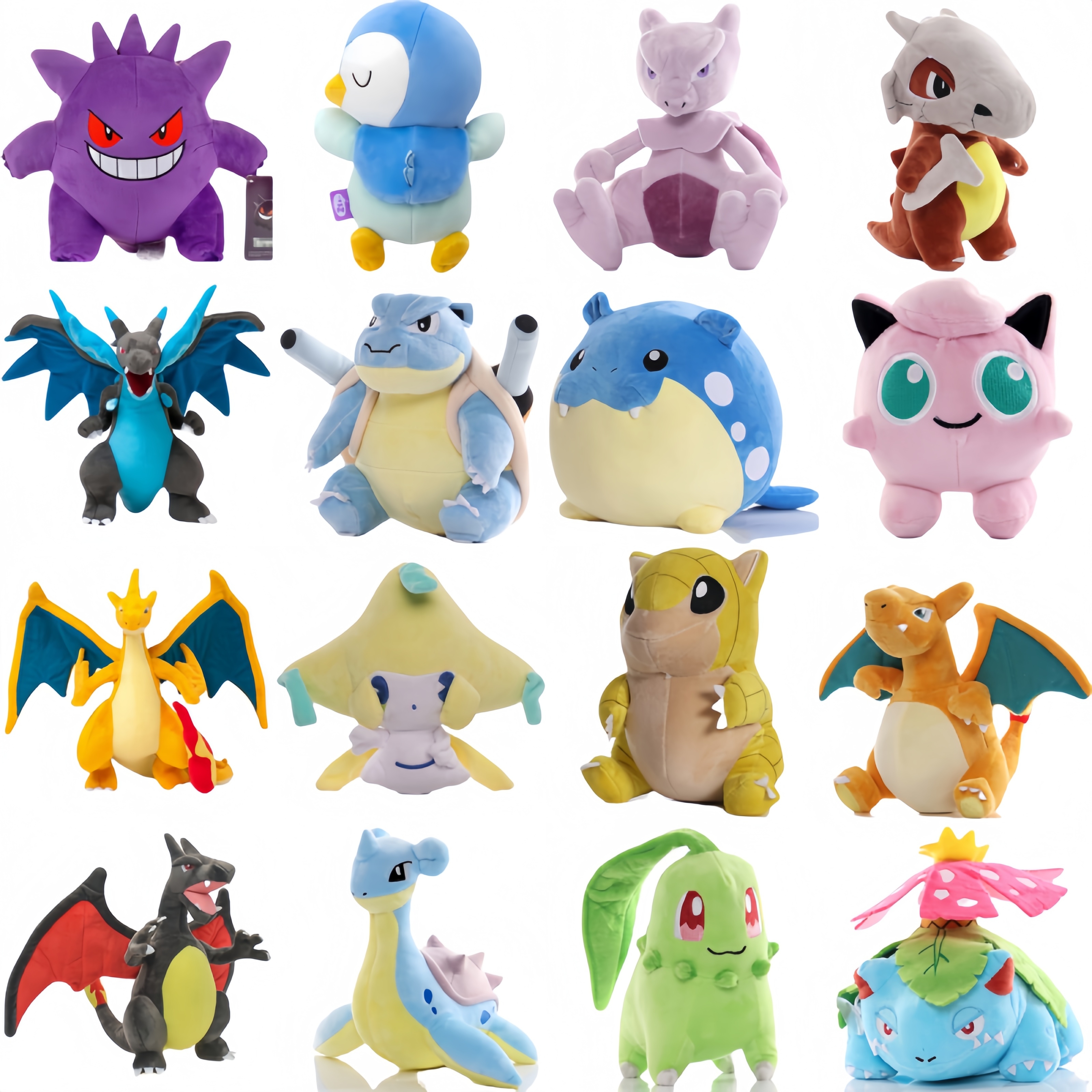 Pokemon Pikachu Plush Blastoise Lapras Spheal Gengar Koffing Jigglypuff Peluche Cubone Plushies Toys Hobbies Exquisite Kid