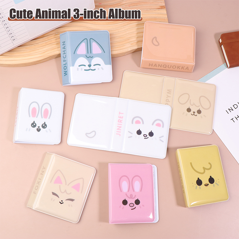 Cartoon Animals 3 Inch Album Star Photo Small Card Storage Album Cute Idol Picture Postcard Card Binder Card Book